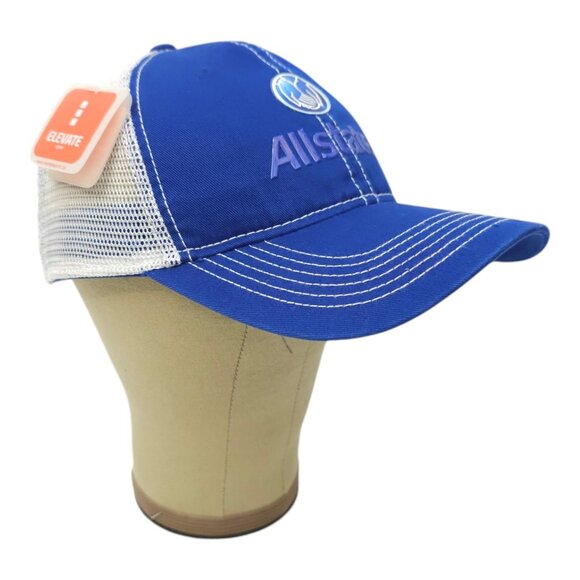 Allstate Good Hands Logo Mesh Strapback Cap Trucker Baseball Hat Pro Fit Elevate - Picture 3 of 14